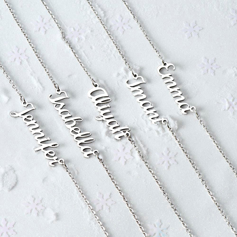 The Signature Name Necklace – Written in Light
