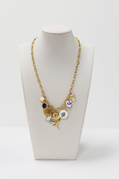 9 charm Custom Necklace: Pendant + 8 Charms