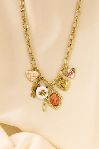 7 Charm Custom Neckace: Pendant + 6 Charms